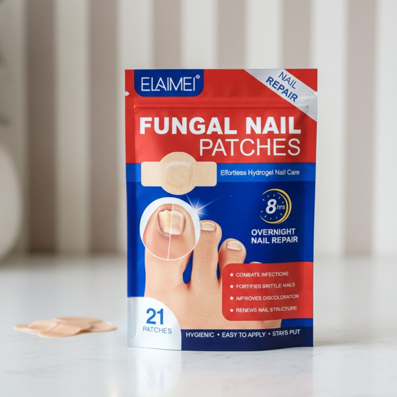 FungalPatches, restorativni flasteri za njegu oštećenih noktiju (21 kom.) (1+1 GRATIS ) - Image 8