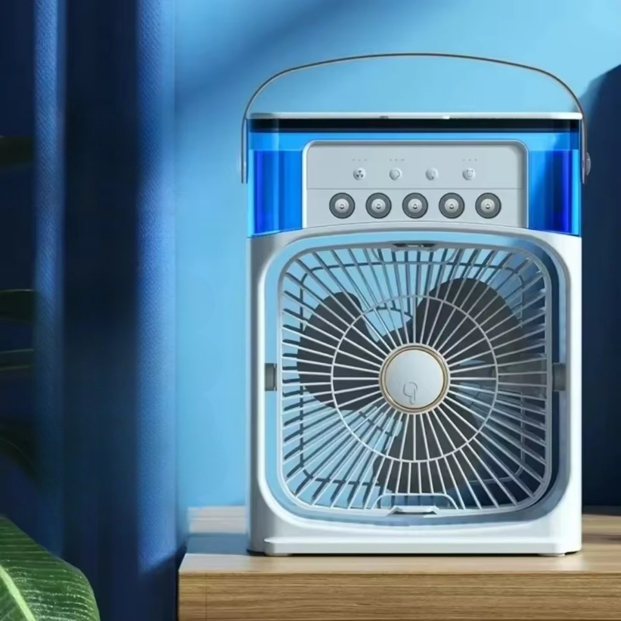 Coolio, prijenosni ventilator 3-u-1 s funkcijom ovlaživača, LED svjetlom i hlađenjem - Image 1