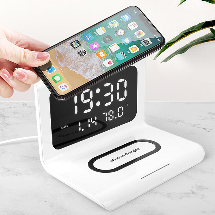 DigitalStation – bežični punjač s alarmom, kalendarom i termometrom - Image 7