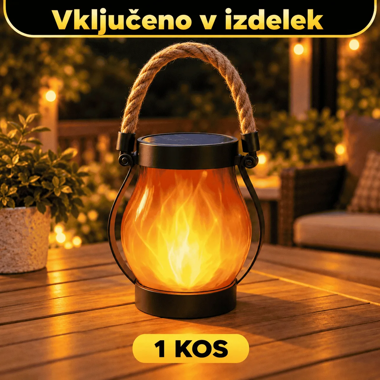 Solarna svjetiljka s efektom plamena, Flamy - Image 2