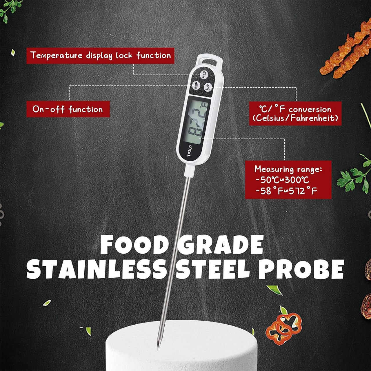 FoodMeter, elektronički digitalni termometar za mjerenje temperature hrane i tekućina - Image 1
