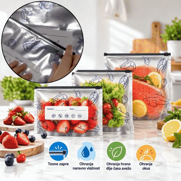 Vrećice za čuvanje hrane (15+15 GRATIS), FreshBags