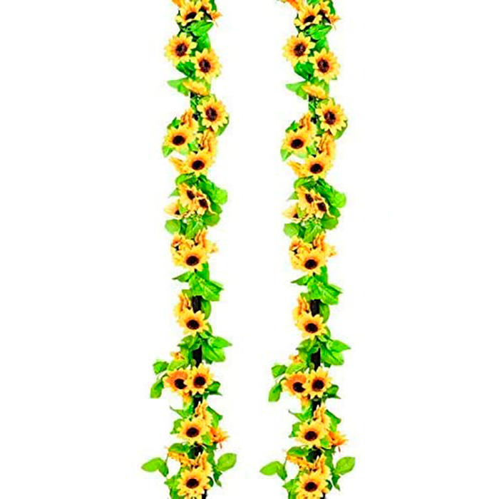 GirlandSunflower, umjetni vijenac od suncokreta prirodnog izgleda (2 komada) - Image 1
