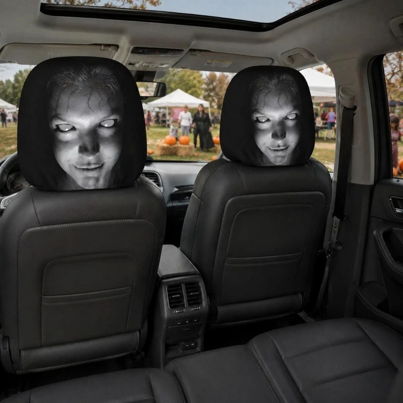 Strašna navlaka za naslon za glavu u automobilu (1+1 GRATIS), GhostFace - Image 10