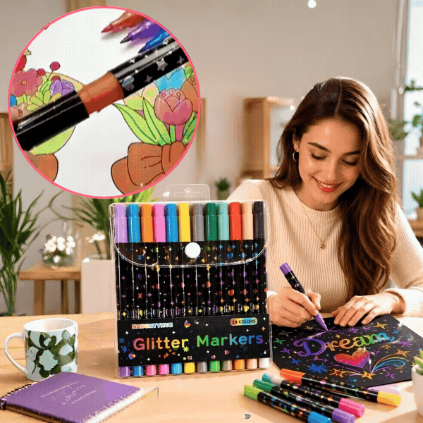 Glitter Markeri, GlitterMarkers - Image 1