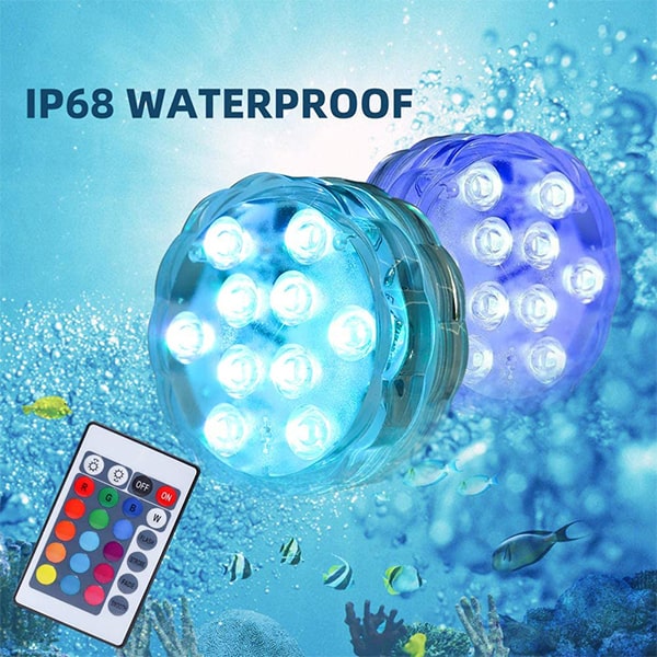 GlowWaterLights, 4 vodootporna LED svjetla s daljinskim upravljačem. - Image 5