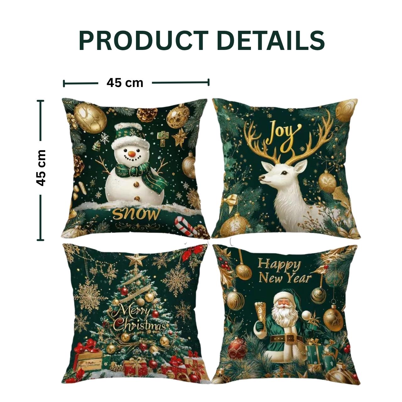 Božićne navlake za jastuke (4 komada), GreenXmass - Image 4