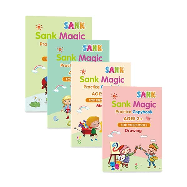 KidBook – 4 radne bilježnice s čarobnom olovkom čiji trag nestaje - Image 1