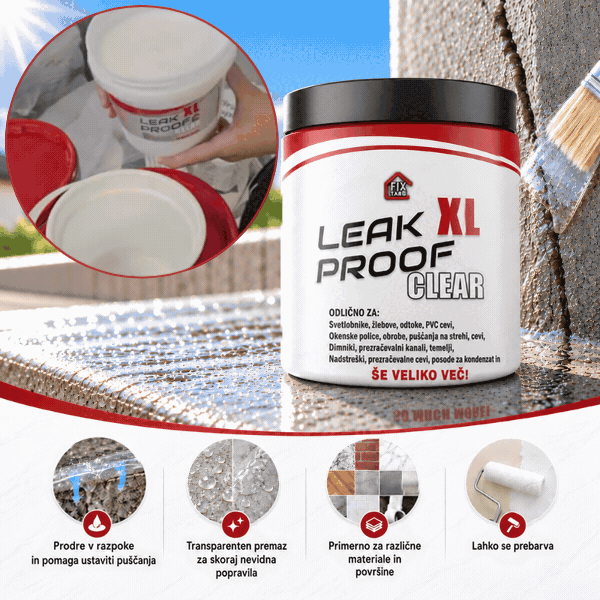 Prozirni premaz za brtvljenje pukotina, LeakProof - Image 1