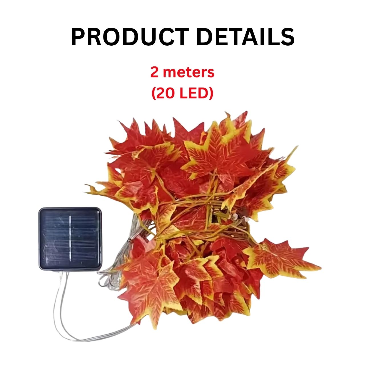 Solarna LED svjetlosna girlanda s jesenskim lišćem, MapleLeaf - Image 7