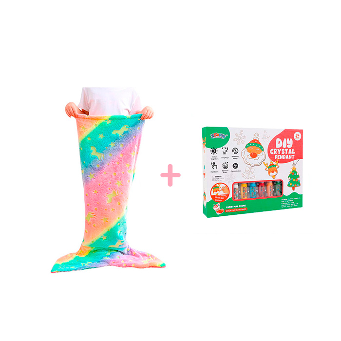 MermaidArtCraft, poklon set s dekicom za djevojčice i božićnim setom privjesaka GRATIS - Image 1