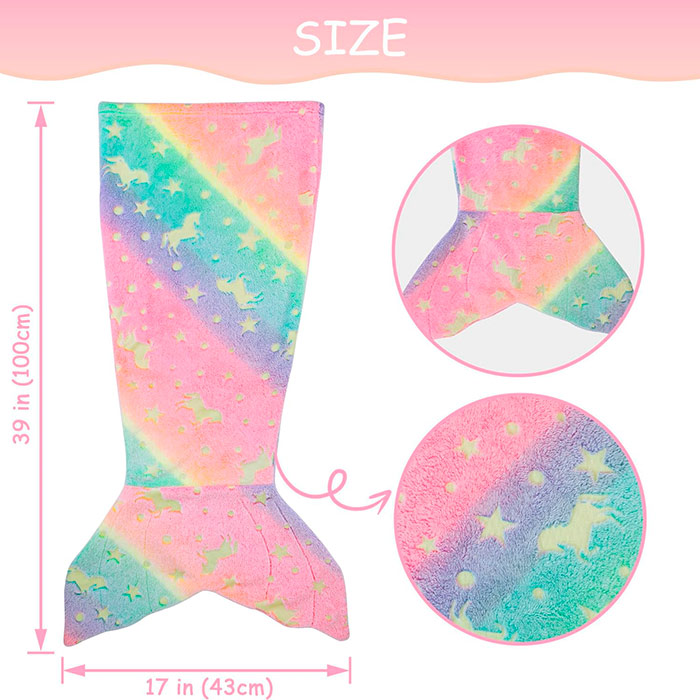 MermaidBlanket, deka za djecu u obliku repa sirene - Image 1