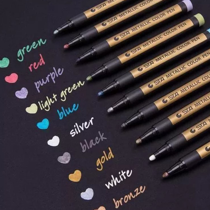 MetallicColorPen, set kreativnih markera od 10 komada - Image 4