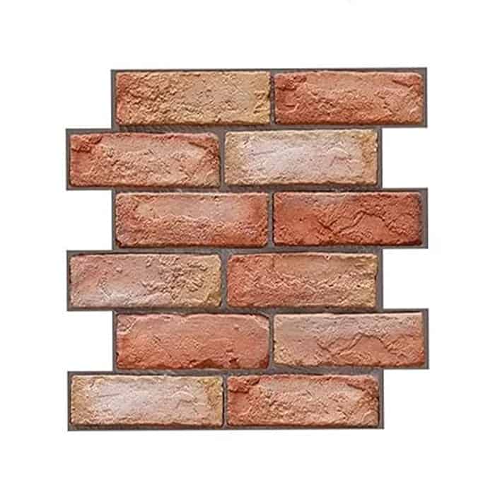 NewYorkWall, trodimenzionalne zidne naljepnice s prikazom narančastih cigli (10 kom.) - Image 1