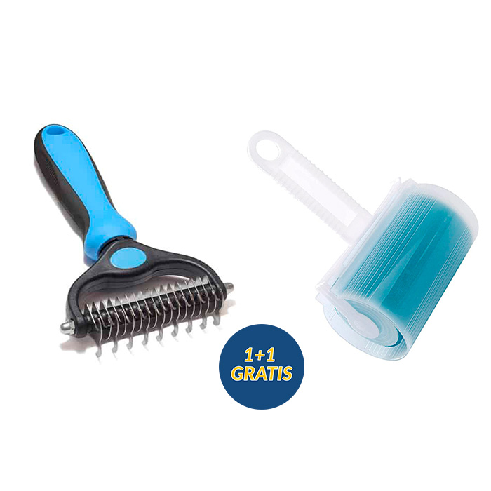 PetBundle, dvostrana četka za uklanjanje dlaka + valjak za uklanjanje dlaka GRATIS - Image 1