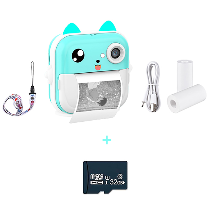 PrintBundle – fotoaparat s ispisom + 2 role papira i Micro SD kartica - Image 1