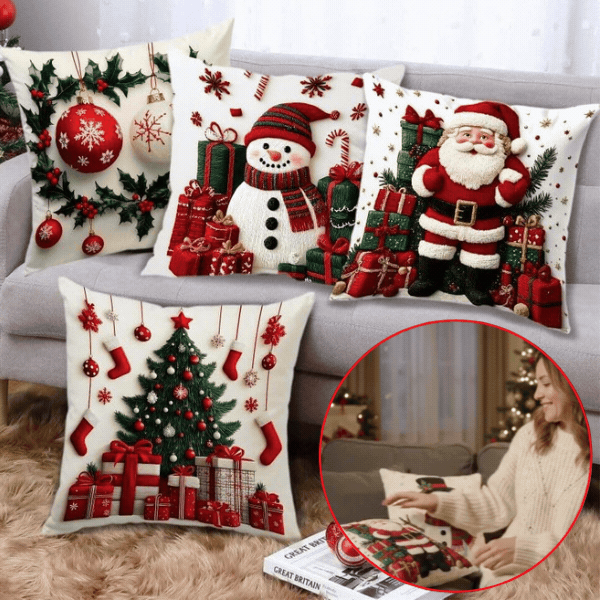 Božićne navlake za jastuke (4 komada), RedXmass - Image 1
