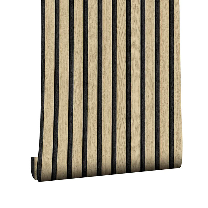 SlatWall, samoljepljiva zidna obloga s izgledom prirodnog drva (300 x 45 cm) - Image 1