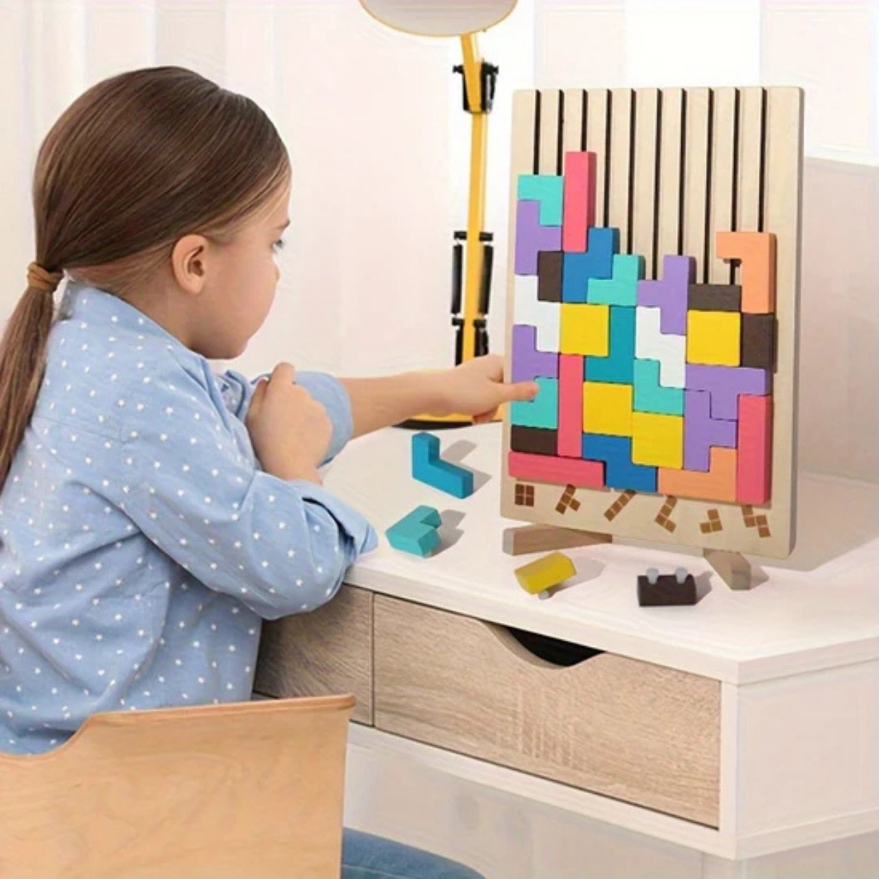 Tetris, drvena didaktička igračka - Image 1