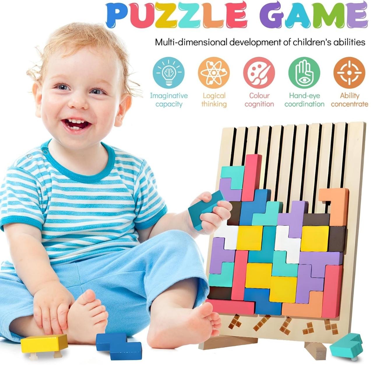 Tetris, drvena didaktička igračka - Image 2