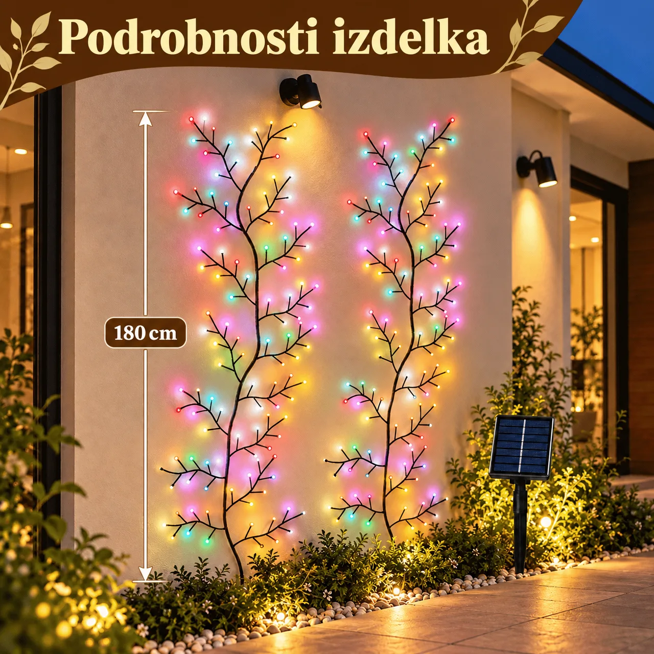 Solarna LED svjetleća grana, VineLight - Image 3