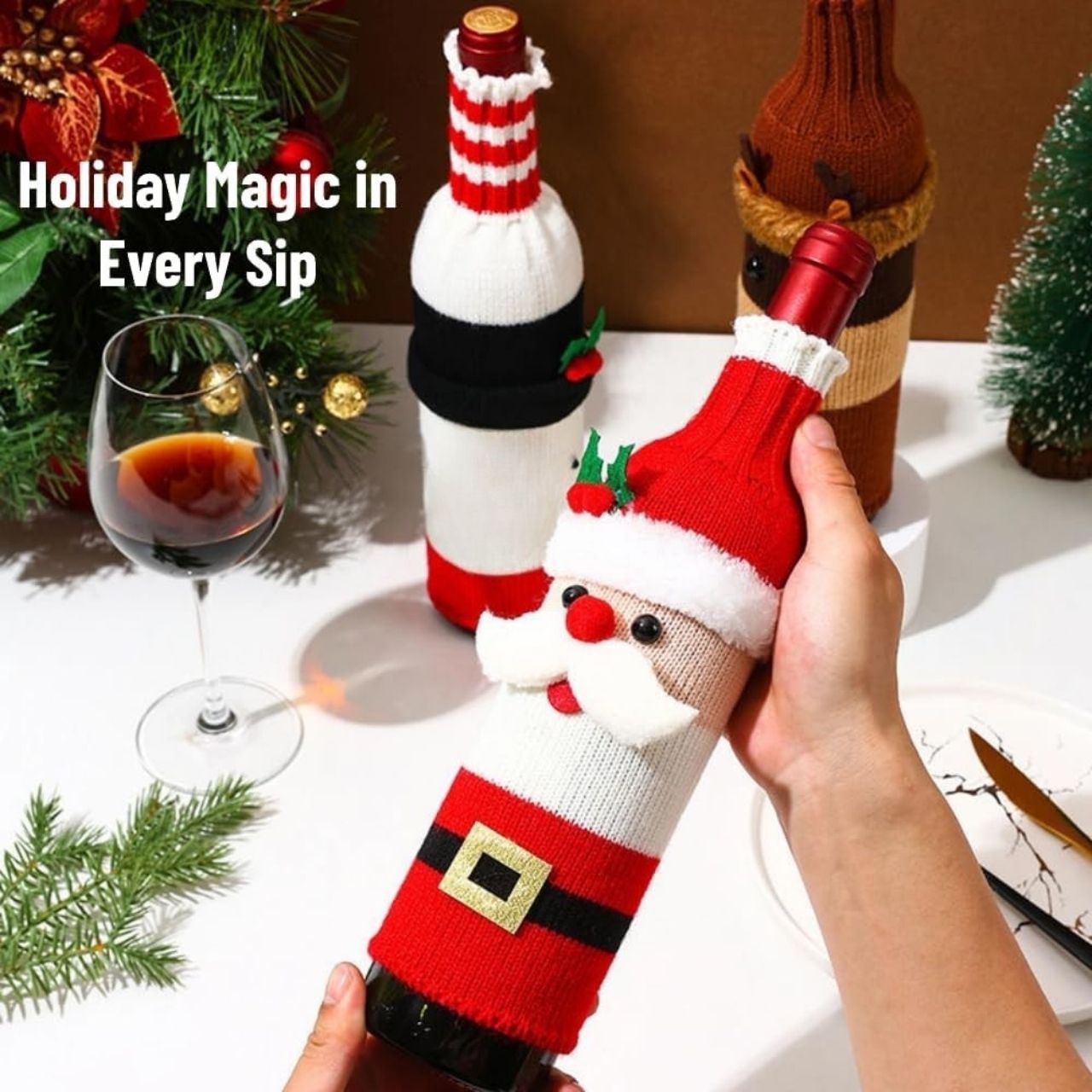 WineSanta, navlaka za bocu Djeda Božićnjaka - Image 5
