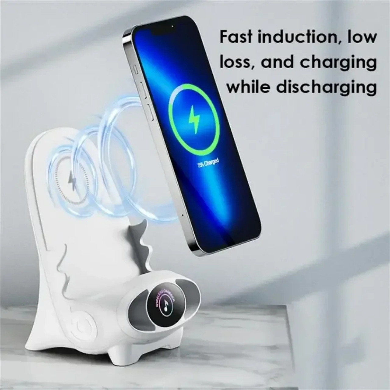 WirelessCharger, bežični brzi punjač i držač za telefon u jednom - Image 1